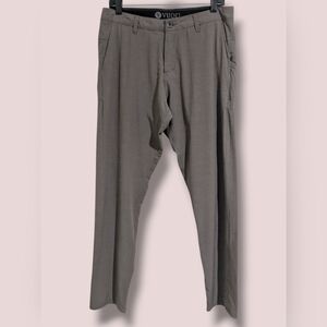 Vuori Men's Taupe Tailored Chino Aim Pants Comfort Everyday Essential Formal